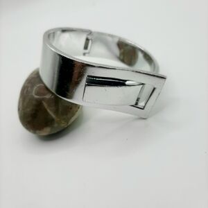 Polished Silver Cuff Bracelet